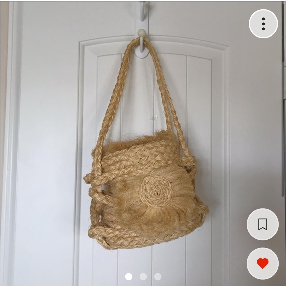 Vintage rattan wicker basket